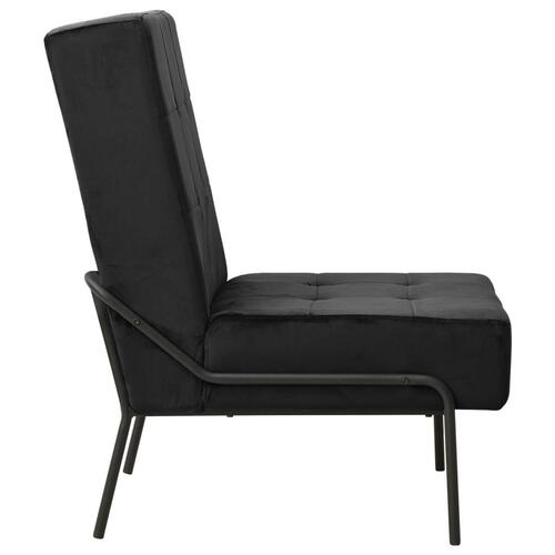 Lænestol 65x79x87 cm fløjl sort
