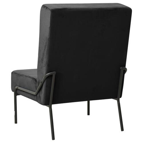 Lænestol 65x79x87 cm fløjl sort