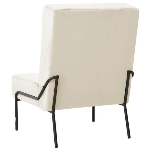 Lænestol 65x79x87 cm fløjl hvid