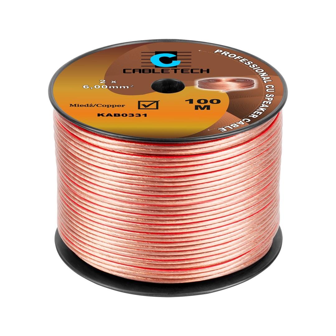 CABLETECH højttalerkabel 2×6,00 mm² - 100 m kobber billede