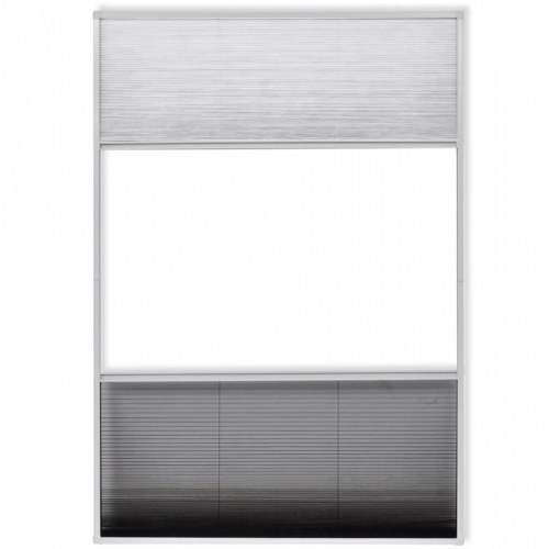 Insektnet til tagvindue plissé med skygge 160 × 80 cm - hvid/ sort