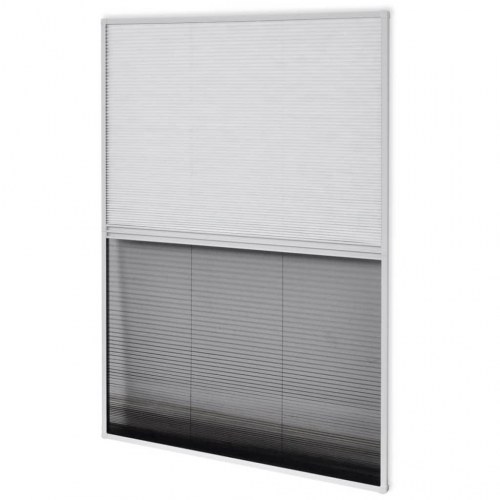 Insektnet til tagvindue plissé med skygge 160 × 80 cm - hvid/ sort