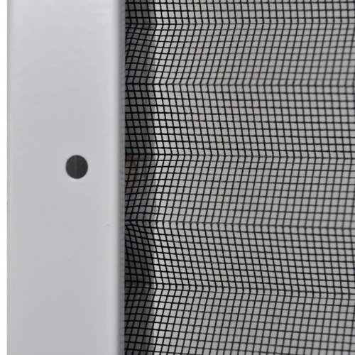 Insektnet til vindue plissé 80 × 160 cm - hvid ramme, sort net