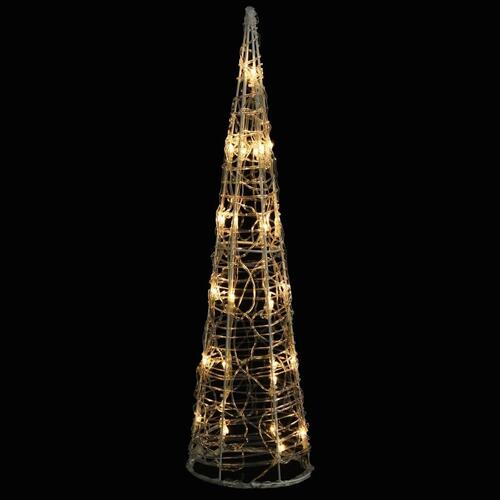 Dekorativ lyspyramide LED 60 cm akryl varm hvid