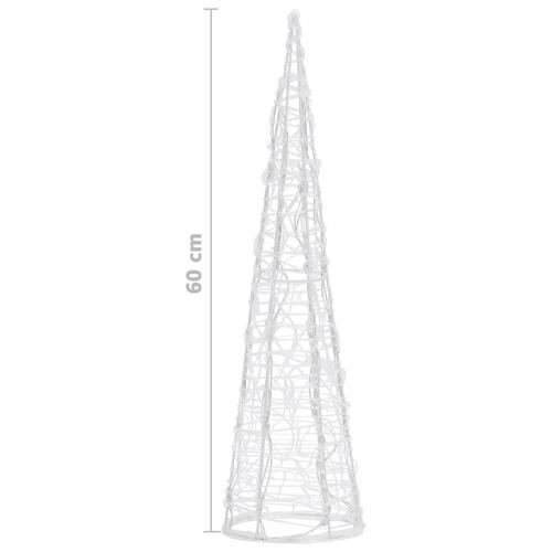 Dekorativ lyspyramide LED 60 cm akryl varm hvid