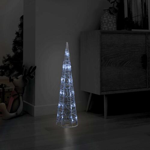 Dekorativ lyspyramide LED 60 cm akryl kold hvid