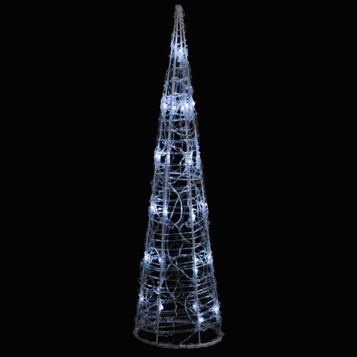 Dekorativ lyspyramide LED 60 cm akryl kold hvid