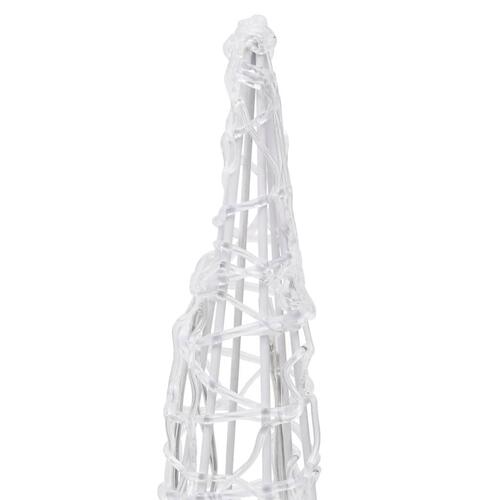 Dekorativ lyspyramide LED 60 cm akryl kold hvid