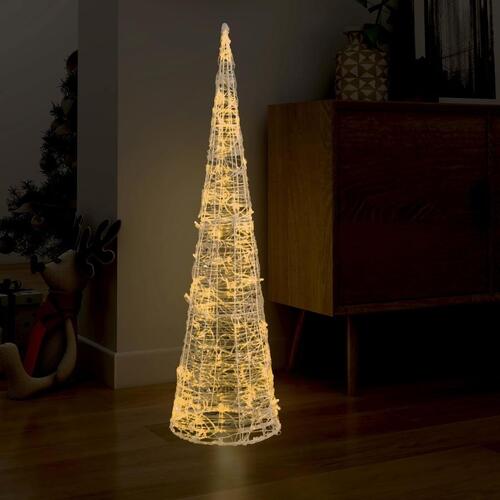 Dekorativ lyspyramide LED 120 cm akryl varm hvid