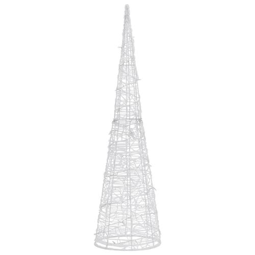 Dekorativ lyspyramide LED 120 cm akryl varm hvid