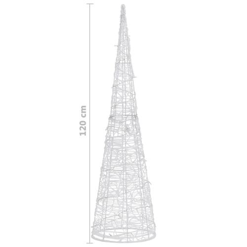 Dekorativ lyspyramide LED 120 cm akryl varm hvid