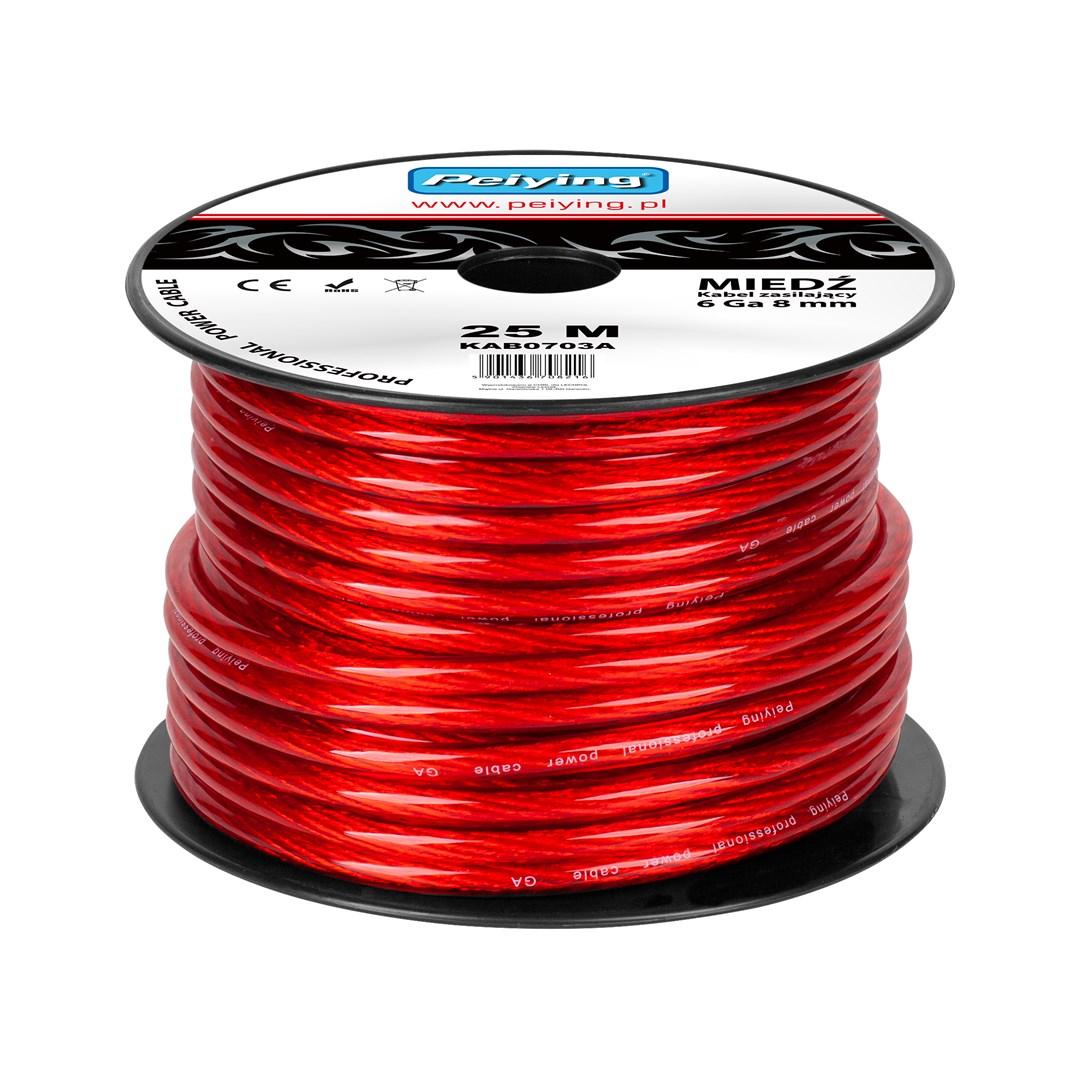 CABLETECH KAB0703A strømkabel til bil - 6 AWG, Ø 8 mm, 25 m billede