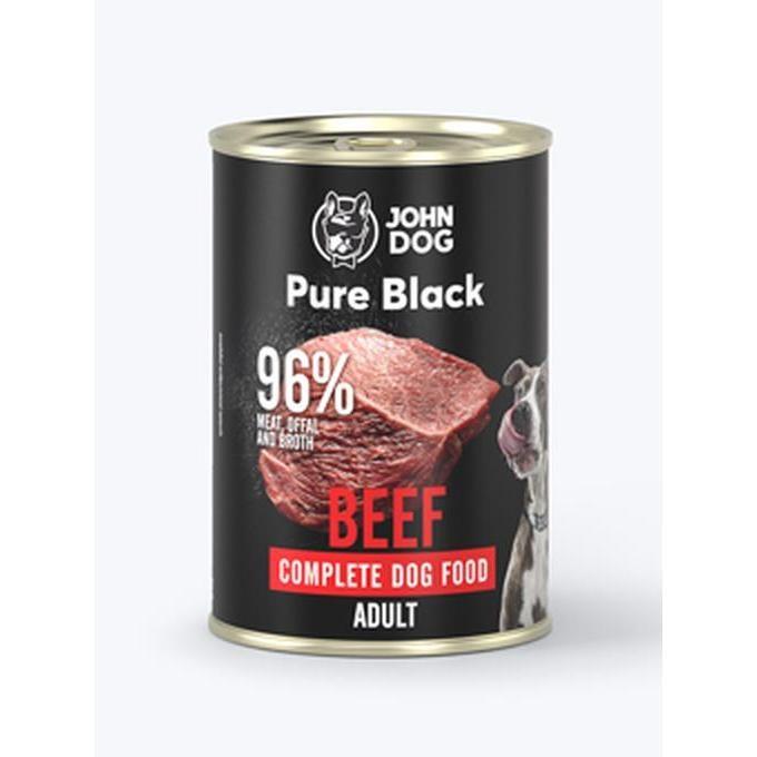 JOHN DOG Pure Black Okse – vådfoder til hund – 400 g billede