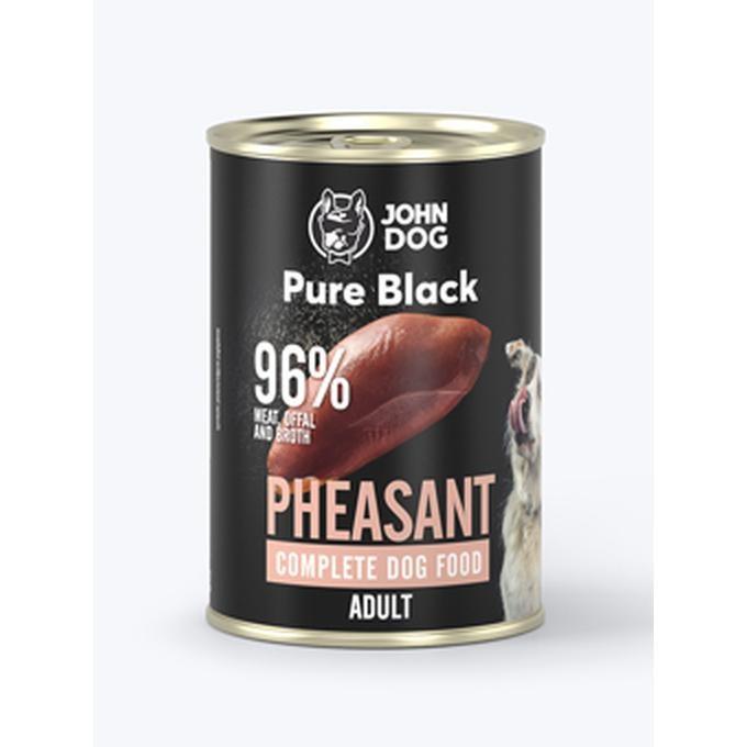 JOHN DOG Pure Black Fasankød – vådfoder til hund – 800 g billede