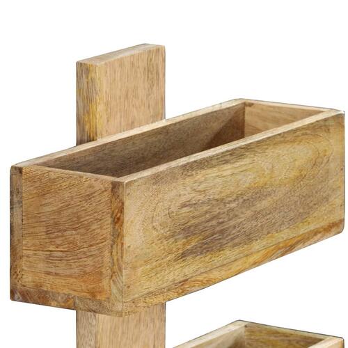 Væghængt magasinholder 30x11x72 cm massivt mangotræ