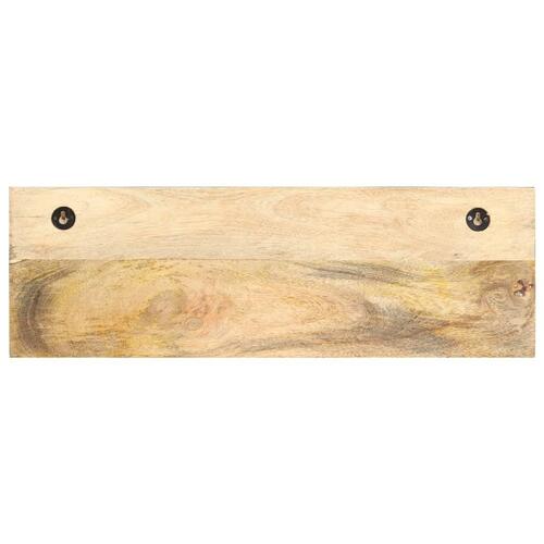 Væghængt knagerække 60x15x20 cm massivt ru mangotræ