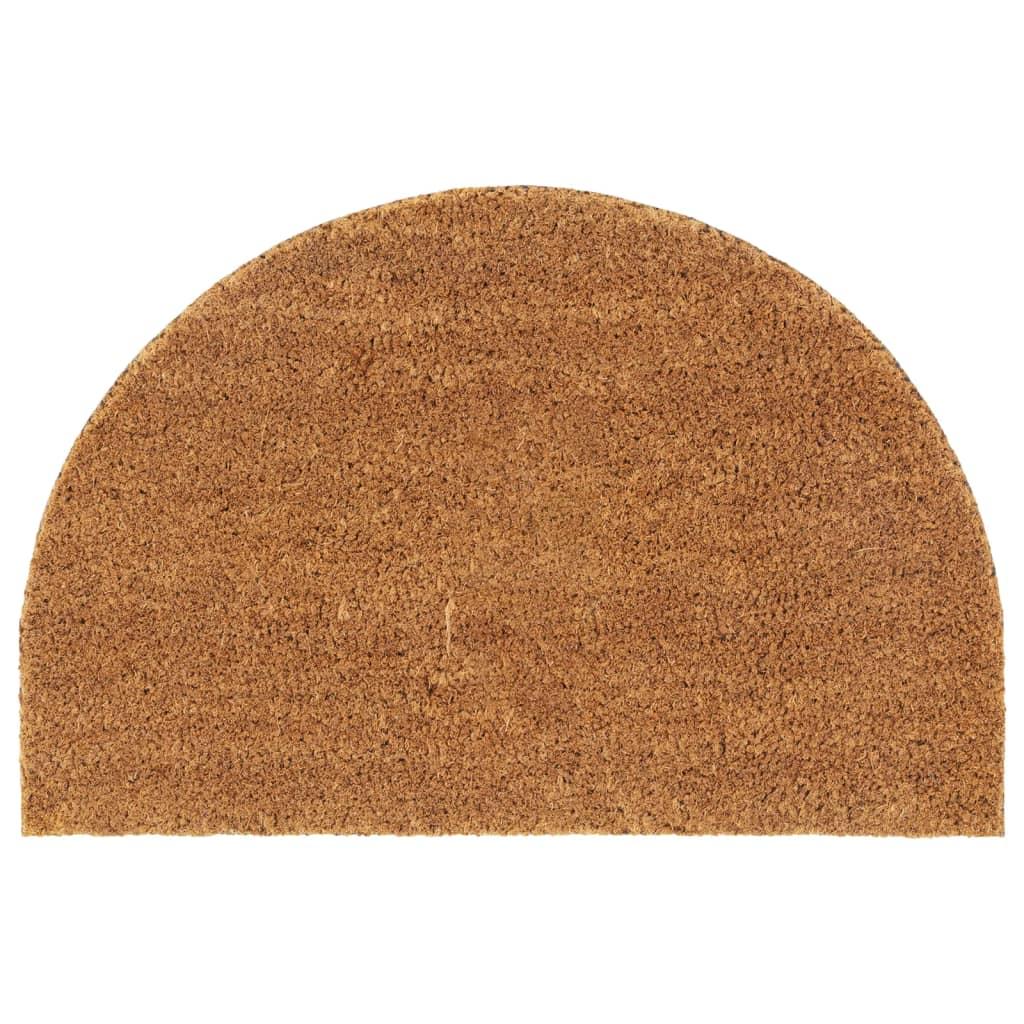 Dørmåtte 40x60 cm halvrund tuftet coir naturfarvet billede