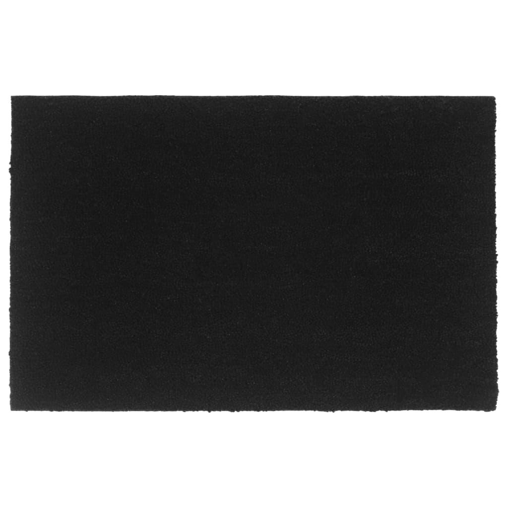 Dørmåtte 65x100 cm tuftet coir sort billede