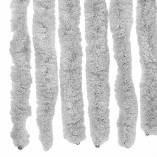 Flueforhæng 56 × 200 cm i chenille - grå dørgardin mod insekter