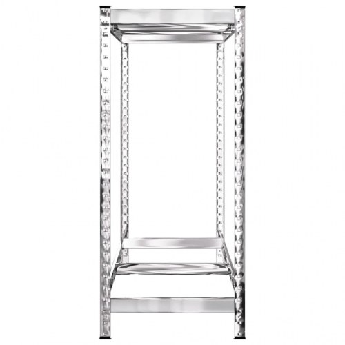 Dækreoler 3 stk. - 2 hylder 110×40×110 cm, galvaniseret stål, sølvfarvet