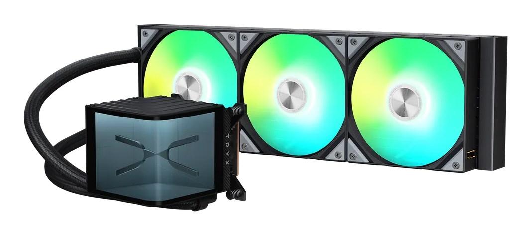 TRYX Panorama ARGB 360 - væskekøler til CPU, 3×120 mm, sort