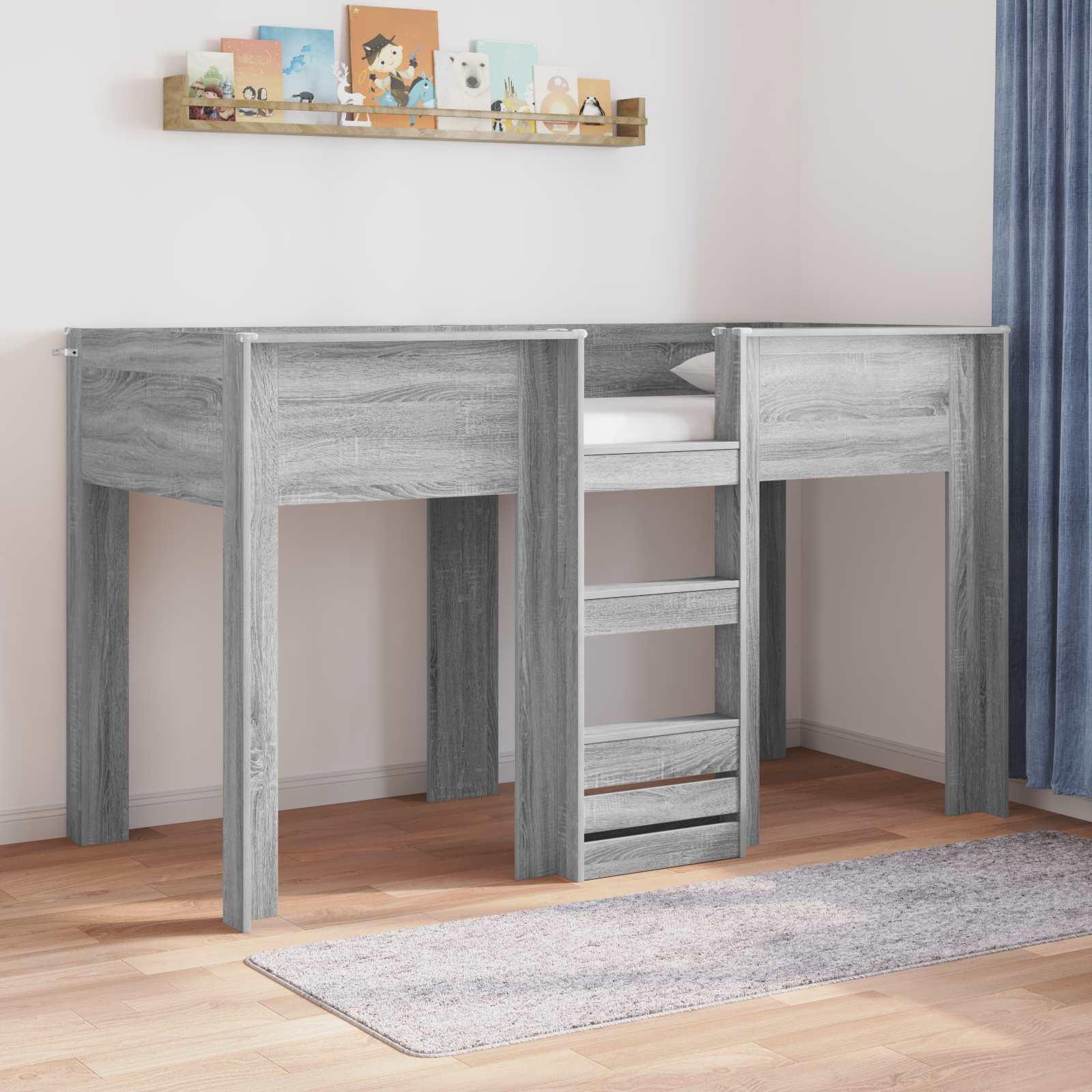 Køjeseng til Børn Grå Sonoma 75 x 190 cm Konstrueret træ billede