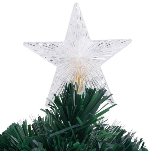 Juletræ med juletræsfod og lys 64 cm fiberoptisk