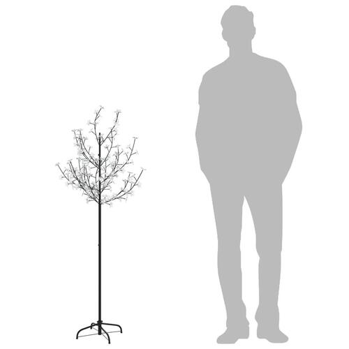 Juletræ 150 cm 120 LED'er kirsebærblomst flerfarvet lys