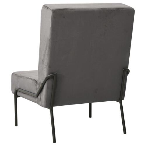 Lænestol 65x79x87 cm fløjl mørkegrå