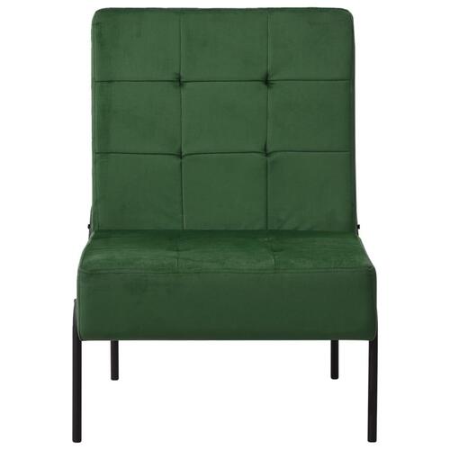 Lænestol 65x79x87 cm fløjl mørkegrøn