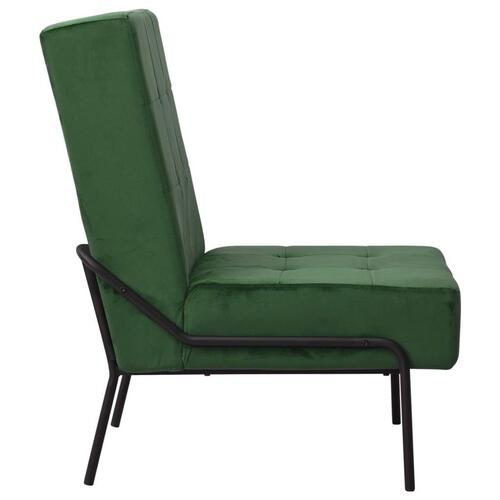 Lænestol 65x79x87 cm fløjl mørkegrøn