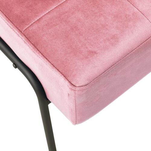 Lænestol 65x79x87 cm fløjl pink