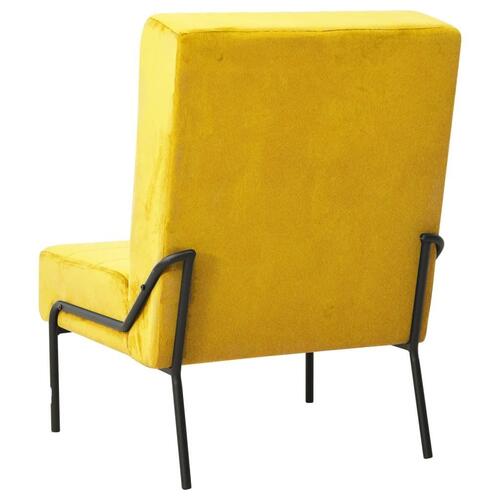 Lænestol 65x79x87 cm fløjl sennepsgul