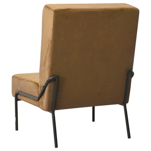 Lænestol 65x79x87 cm fløjl brun