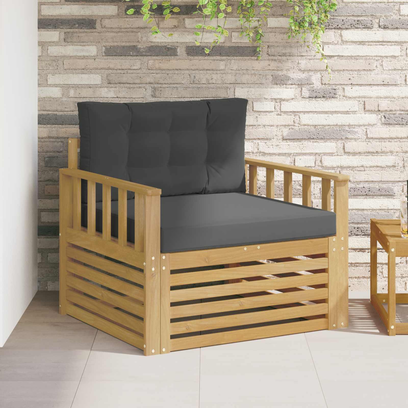 Udendørs sofa Polyester Hvid billede