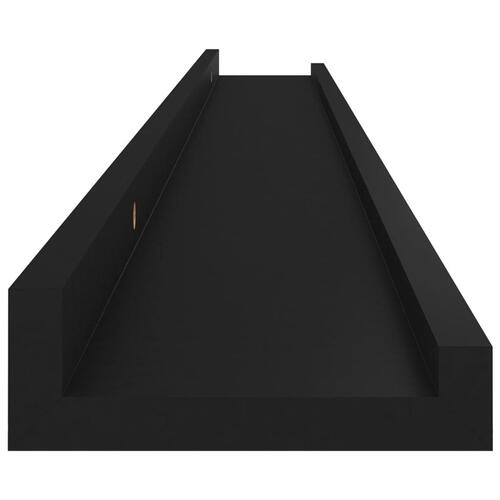 Væghylder 2 stk. 100x9x3 cm sort