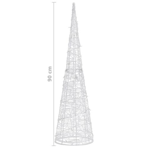 Dekorativ lyspyramide LED 90 cm akryl flerfarvet