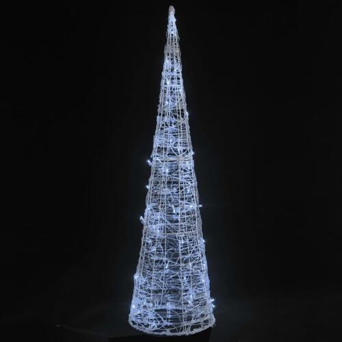 Dekorativ lyspyramide LED 120 cm akryl kold hvid