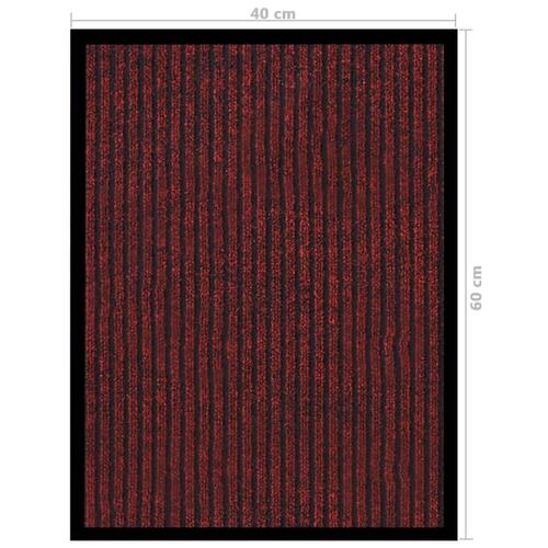 Dørmåtte 40x60 cm stribet rød