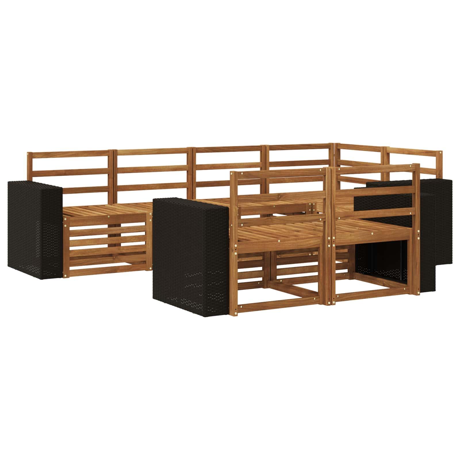 Sektionalsofa sæt 7 stk Naturfarvet billede