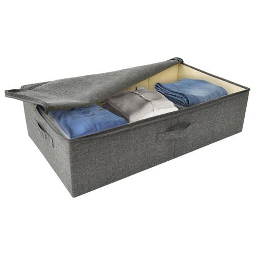 Opbevaringskasse 70x40x18 cm stof antracitgrå