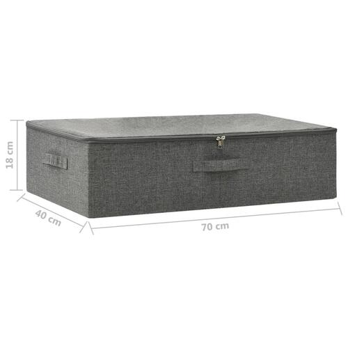 Opbevaringskasse 70x40x18 cm stof antracitgrå
