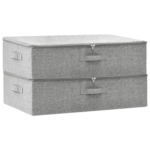 Opbevaringskasser 2 stk. 70x40x18 cm stof grå