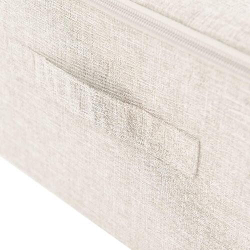 Opbevaringskasser 2 stk. 70x40x18 cm stof cremefarvet