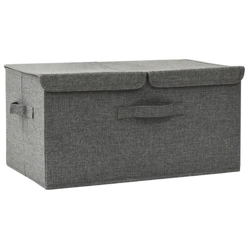 Opbevaringskasse 50x30x25 cm stof antracitgrå