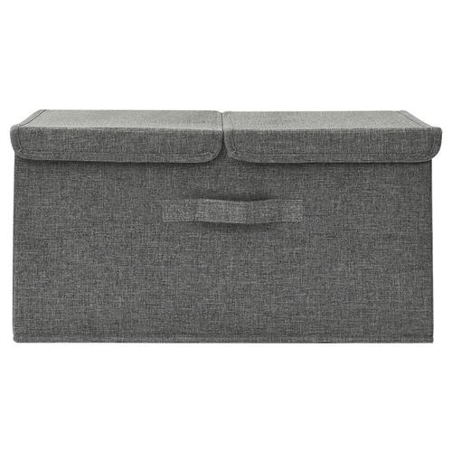 Opbevaringskasse 50x30x25 cm stof antracitgrå