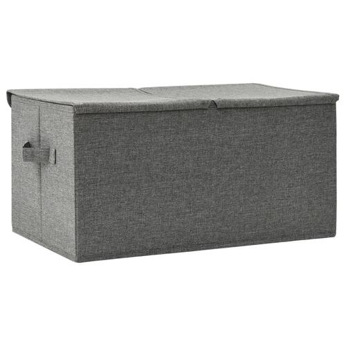 Opbevaringskasse 50x30x25 cm stof antracitgrå