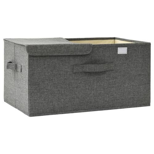 Opbevaringskasse 50x30x25 cm stof antracitgrå