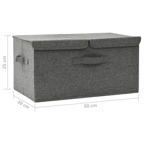 Opbevaringskasse 50x30x25 cm stof antracitgrå