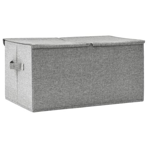 Opbevaringskasse 50x30x25 cm stof grå